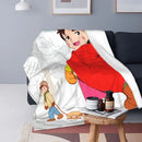 Heidi Alps Fleece Blanket Soft Cozy Throw Bedding for Sofa by Axyaa