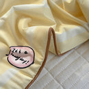 Axyaa Cartoon Ice Silk Summer Blanket: Double-Sided Cool Feeling Lightweight Duvet