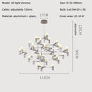 Axyaa Metal Pendant Chandelier: Modern Luxury G9 LED Lighting Fixture