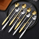 Axyaa Stainless Steel Long Handle Mini Spoon for Dessert Coffee Ice Cream