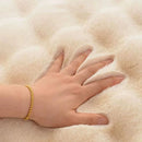 Axyaa Oval Faux Rabbit Fur Plush Rug for Home Decor and Living Room