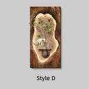 Axyaa Retro Mural Lamp with Green Plants for Entrance Hall Decoration
