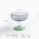 Axyaa Colorful Dessert Glass Cup: Heat-Resistant Stemmed Bowl