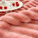 Axyaa Faux Rabbit Fur Blanket: Cozy Winter Sofa Throw