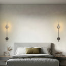 Axyaa Nordic Glass Wall Light Modern Metal Wall Sconce for Bedroom