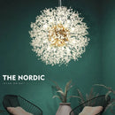 Axyaa Nordic Dandelion Chandelier Gold/Chrome Crystals Pendant Lights Bar Lamp