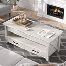 Axyaa Retro Lift Top Coffee Table - Vintage Charm for Modern Living Spaces