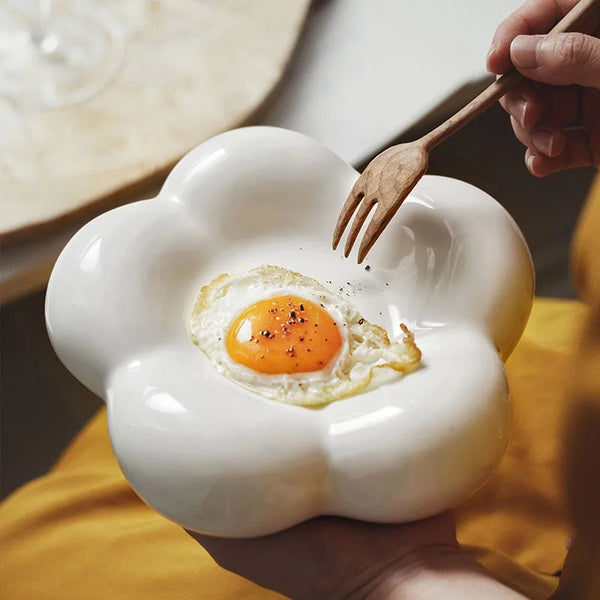 Axya Clouds Heart Plate: Ceramic Food & Jewelry Storage, Teenage Girl Photography Props