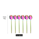 Axyaa Stainless Steel Teaspoon Set for Cake Fruit Dessert Coffee Snack