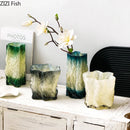 Gradient Glass Vase Hydroponic Flower Pot by Axyaa