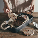 Axya Wrought Iron Storage Tray with Hemp Rope Handles for Kitchen and Photography