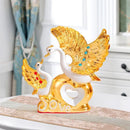 Axyaa Swan Wedding Gift Ceramic Vase Home Decor Craft Livingroom TV Table Figurine