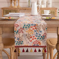 Axyaa Jacquard Table Runner: Nordic Home Decor for Living Room, TV Cabinet, Coffee Table.