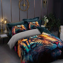 Axyaa Beast Print Bedding Set - Soft Duvet Cover with Zipper Closure