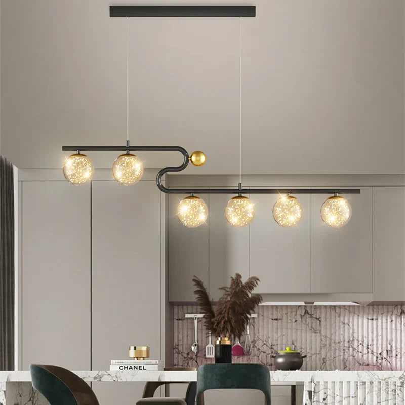 Axyaa White Glass Ball Pendant Lamp for Dining Living Bedroom - Modern Hanging Lighting