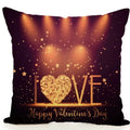 Axyaa Cartoon Couple Linen Pillowcase: Cute Room Decor & Valentine's Day Gift