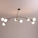 Axyaa Glass Bubble Nordic Chandelier for Home Decor & Restaurant Lighting