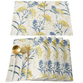 Axyaa Vintage Flower Non-slip Table Mats - Set of 6