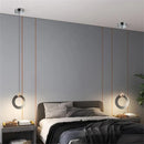 Axyaa LED Ring Pendant Light, Modern Bedroom Living Room Lighting Fixture