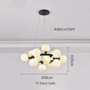 Axyaa Nordic LED Glass Ball Chandelier: Elegant Lighting for Home, Restaurant, and Kitchen