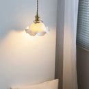 Axyaa White Ceramic LED Pendant Lamp, Adjustable Wire, Japan Style, E27 Bulb