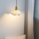 Axyaa White Ceramic LED Pendant Lamp with Adjustable Wire - Japan Style Hanging Light