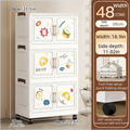 Axyaa Cartoon Storage Box: 1-6 Tier Rolling Organizer, 2 Colors - Bedroom/Living Room/Kitchen/Study