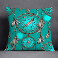 Axyaa Dark Green Floral Animal Pattern Pillowcase - 45cm