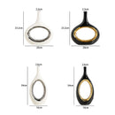 Axyaa Golden Flower Vase for Home Decoration and Hydroponics - Round Ceramic Vase