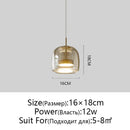 Axyaa Glass Pendant Light: Modern Nordic LED Hanging Fixture for Dining Room & Bedroom