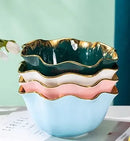 Axyaa Ceramic Vegetable Salad Bowl Fruit Plate Dessert Dried Fruit Basin