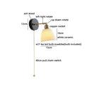 Axyaa Ceramic LED Wall Sconce Lights Bedroom Decoration Modern Nordic Decor Wall Lamp