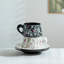 Axyaa French Medieval Ceramic Coffee Cup & Saucer Set