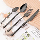 Colorful 16pcs Cutlery Set Mirror Stainless Steel Flatware by Axyaa