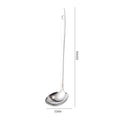 Axyaa Curved Handle Wall Hook Spoon Colander Ladle Stainless Steel Skimmer Kitchen Gadgets