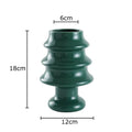 Axyaa Christmas Tree Ceramic Vase: Creative Xmas Table Decor, Floral Arrangement Aesthetic