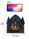 Axyaa Gothic House Window Pendant Wall Ornament with Book & Lantern Design