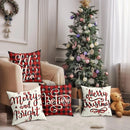 Axyaa Christmas Pillow Cover Set 45x45cm - Festive Home Decor with Snowman & Elk