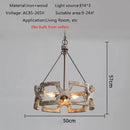 Axyaa Rustic Wood Chandelier for Living Room, Dining Room, Shop & Restaurant