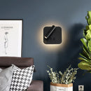 Axyaa Modern LED Wall Sconces, 350° Swivel, Up Downlight, 6500K White and 3000K Light
