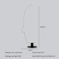 Axyaa Minimalist LED Face Floor Lamp for Living Room and Bedroom Lighting