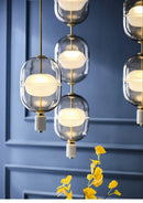 Axyaa Glass Marble LED Modern Pendant Ceiling Lamp