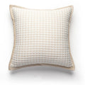 Axyaa French Cream Jacquard Sofa Cushion Cover 45X45 - Luxury Square Pillowcase