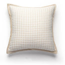 Axyaa French Cream Jacquard Sofa Cushion Cover 45X45 - Luxury Square Pillowcase
