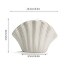 Axyaa Shell Ceramic Vase: Table Decor, Artificial Flowers, Room Aesthetic