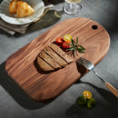 Axyaa Solid Wood Steak Plate Japanese Black Walnut Dinner Plate