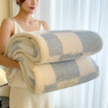 Axyaa Checkerboard Double Layer Fleece Blanket - Soft & Warm Plush Throw Blanket