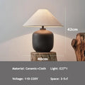 Axyaa Ceramic Table Lamp Japanese Nordic Style Bedroom Decor Resin Desk Light