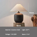 Axyaa Ceramic Table Lamp Japanese Nordic Style Bedroom Decor Resin Desk Light