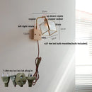 Axyaa Rotatable Brass LED Wall Light Nordic Modern Stair Fixture Blue Glass
